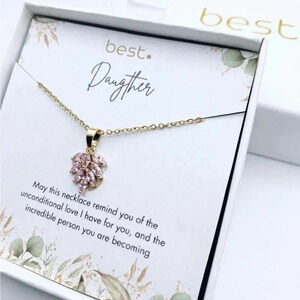 Necklace with message to daughter